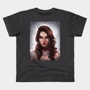 Girl portrait 2 Kids T-Shirt